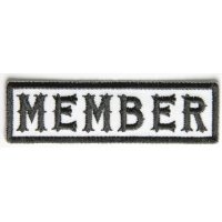 Member Patch Black On White