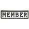 Member Patch Black On White