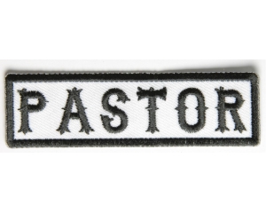 Pastor Patch Black On White