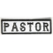 Pastor Patch Black On White
