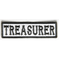 Treasurer Patch Black On White