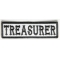 Treasurer Patch Black On White