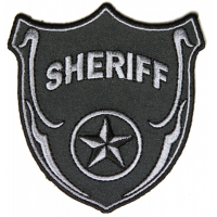 Sheriff Patch In Silver And Gray