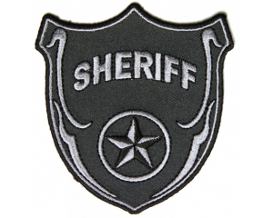 Sheriff Patch In Silver And Gray