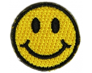 Smiley Patch 1 Inch Yellow