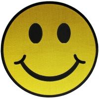 Smiley Patch 10 Inch Large Yellow Smiley Patch 10 Inch Large Yellow