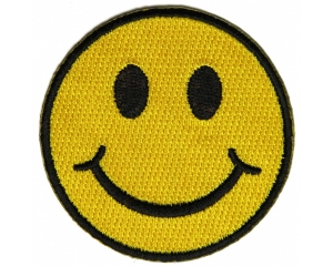 Smiley Patch 2.5 Inch Yellow
