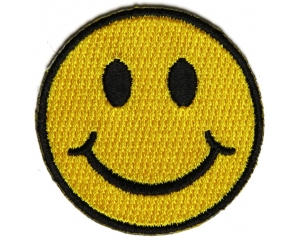 Smiley Patch 2 Inch Yellow