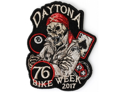Daytona 2017 Bike Week Biker Skull Patch