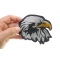White Eagle Facing Right Patch | Embroidered Patches White Eagle Facing Right Iron on Patch shown on hand for size comparison