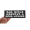 Bad Girls Deserve a Good Licking Patch Bad Girls Deserve a Good Licking Naughty Patch shown on hand for size comparison