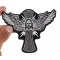 Jesus Cross and Wings Patch Jesus Cross and Wings Iron on Patch shown on hand for size comparison