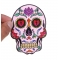 Sugar Skull Patch, Skull Patches shown on hand for size comparison