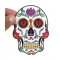 Sugar Skull White Patch Sugar Skull Patch, Skull Patches shown on hand for size comparison