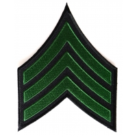 Sergeant Chevron Green Black Patch