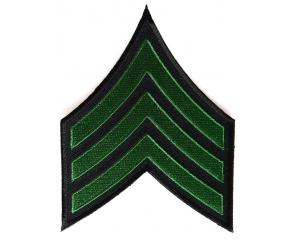 Sergeant Chevron Green Black Patch