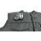 Black And White Crusader Knight Small Patch Black and White Crusader Knight Small Patch - 3.3x4.5 inch. Embroidered Iron on Patch shown on leather vest