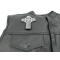  shown on leather vest