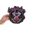 Lady Rider Chain Engine Large Biker Back Patch Lady Rider Rose Motorcycle Engine Patch, Large Biker Back Patches for Leather Vests shown on hand for size comparison