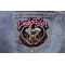 Lady Rider Chain Engine Rose Patch Lady Rider Chain Engine Rose Patch shown on jeans
