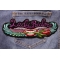 Lips and Roses Lady Rider Large Iron on Patch shown on jeans