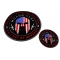 2nd Amendment Spartan Helmet Patch Set Of Small and Large
