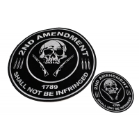 2nd Amendment Support Patches 2 Piece Small And Large Round Patch