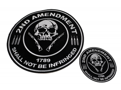 2nd Amendment Support Patches 2 Piece Small And Large Round Patch