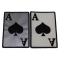 Ace Of Spades Patches Black White and Reflective 2 Patch Deal