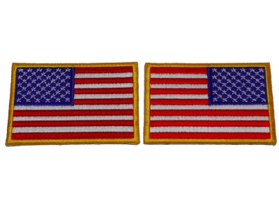 American Flag Patch Set Regular And Reversed Patches