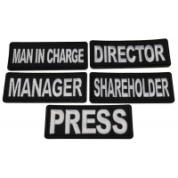 Business Costume Director Manager Shareholder Manager Press Man in Charge Patches