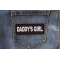 Daddy's Girl Patch shown on jeans