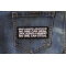 Death Leaves a Heartache No One Can Heal Love Leaves a Memory no One Can Steal Iron on Morale Patch shown on jeans