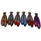 Set of 6 Embroidered Feather Patches