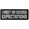 I Meet or Exceed Expectations Funny Iron on Patch