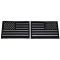 Left and Right Reflective Monochrome American Flag Patches 3 Inches