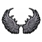 Left and Right Silver Eagle Wings 2 Piece Patch Set