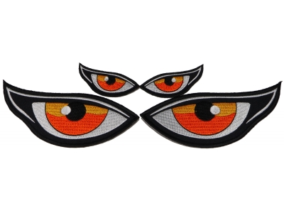 Orange Eyes Patches in Small and Medium Set