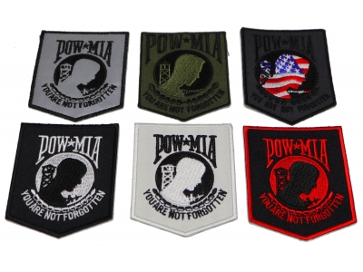 POW MIA Patches Set Of 6 You Are Not Forgotten Patches | US POW MIA Military Veteran Patches