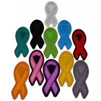 Set of 11 Colored Support Ribbon Patches