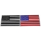 Set of 2 American Flag Patches with Black Border 5 inches