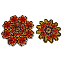 Set of 2 Kaleidoscope Flower Patches