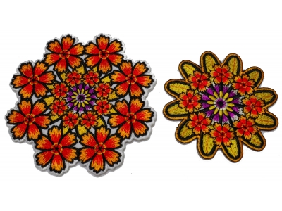 Set of 2 Kaleidoscope Flower Patches