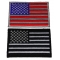 Set of 2 Reflective Stripe American Flag Patches in Color and Black and White