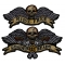Set of 2 Ride Free and Loaded and Ready Skull Patches
