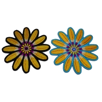 Set of 2 Small 3 inch Flower Petal Patches