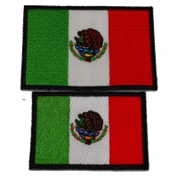 Set of 2 Small Size Mexican Flag Patches