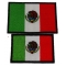 Set of 2 Small Size Mexican Flag Patches