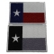 Set of 2 Texas Flag Patches Monochrome and Rusty Colors