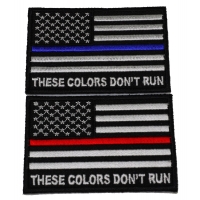 Set of 2 These Colors Don't Run US Flags with Red and Blue Stripes